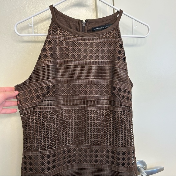 White House Black Market Brown Metallic Dress Size 2 - Picture 6 of 10